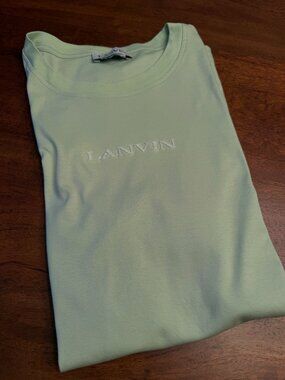 Lanvin Embroidered T-shirt - Light Green - XL (oversized)